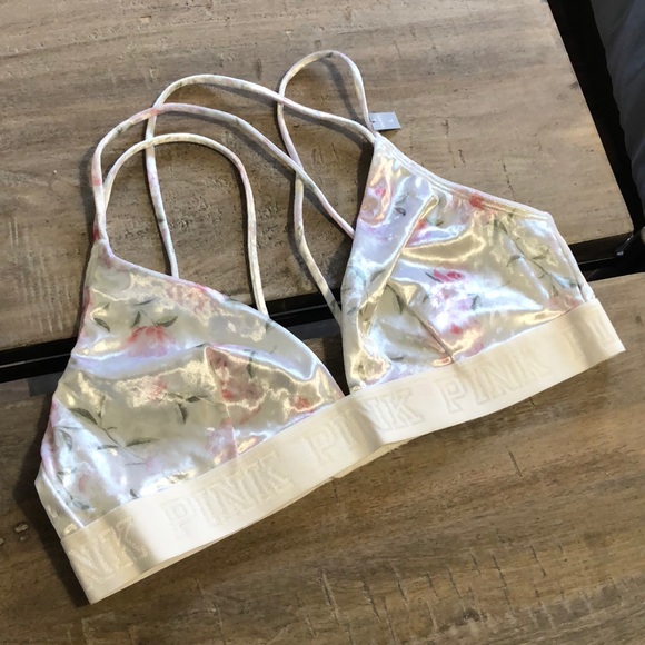 1HR SALE! VS PINK Velvet Floral bralette - Picture 2 of 5